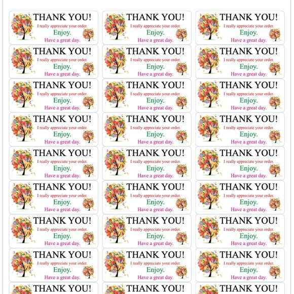 Thank You Stickers Order Shipping Labels Posh Shop Box Mailing Label Sticker - Picture 2 of 3